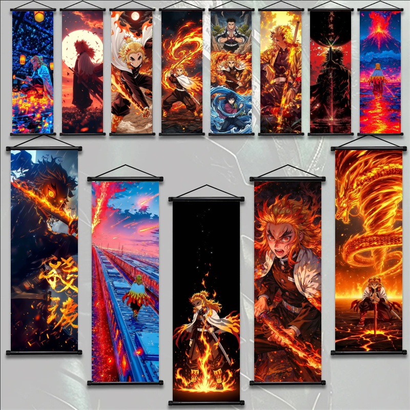 Gaming Accessories For Bedroom - Demon Slayer Kyojuro Rengoku HD Print