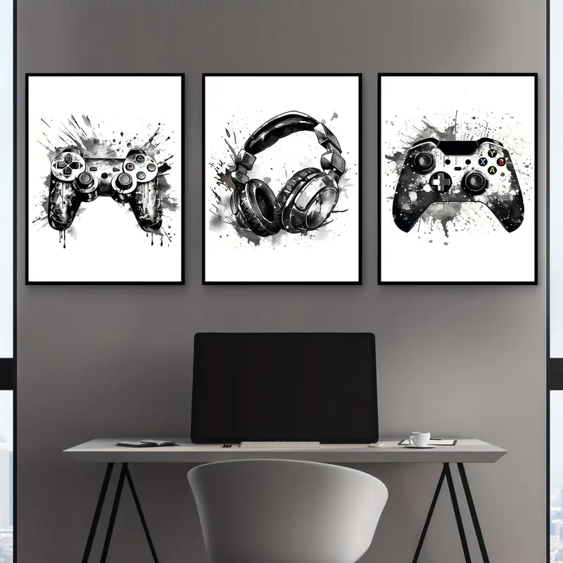 3pcs frameless Canvas Painting - Gaming Accessories For Bedroom review and price