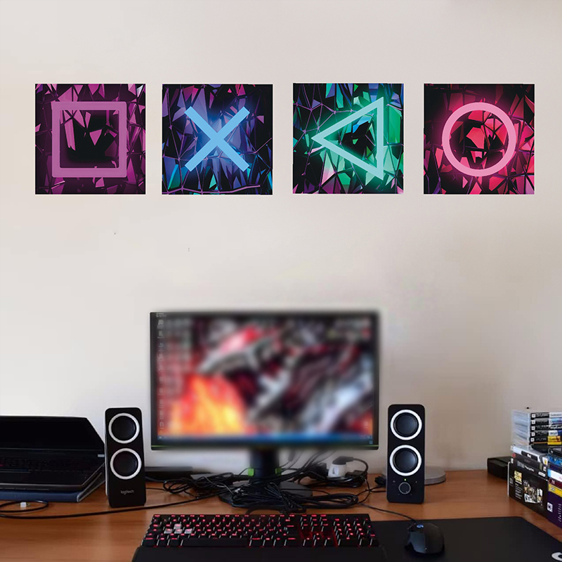 4PCS Kids Gaming Room Game Wal - Gaming Accessories Wallpaper review and price