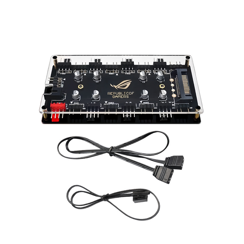 8 Port ARGB PWM Fan Hub, 5V 3P - Rgb Hub Sync review and price