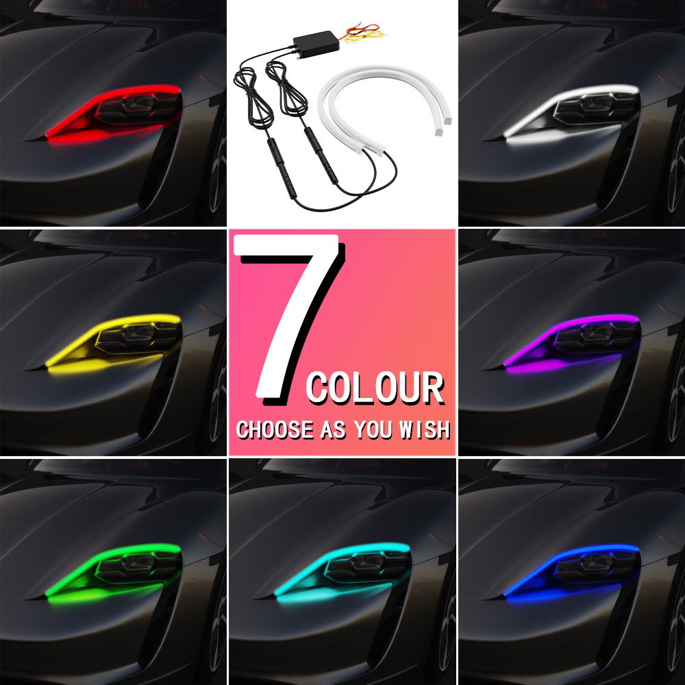 2PCS  30/45/60cm DRL Car LED D - Rgb Hub Sync review and price